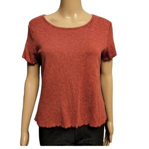 Go Wild Crop Shirt Dark Dusty Rose Sz L